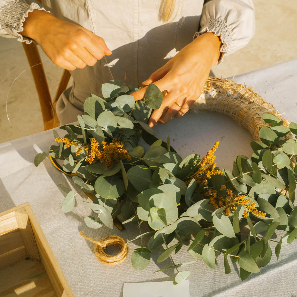 WORKSHOP DE COROAS DE FLORES EM LISBOA, PORTUGAL