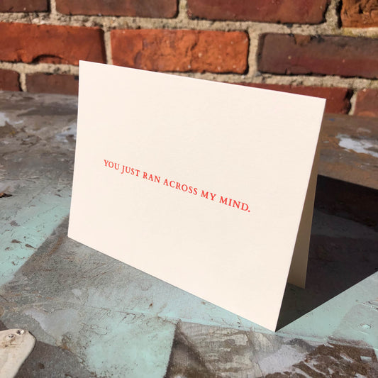 ACABAS DE CRUZARTE POR MI MENTE TARJETA