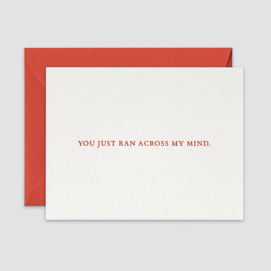 ACABAS DE CRUZARTE POR MI MENTE TARJETA