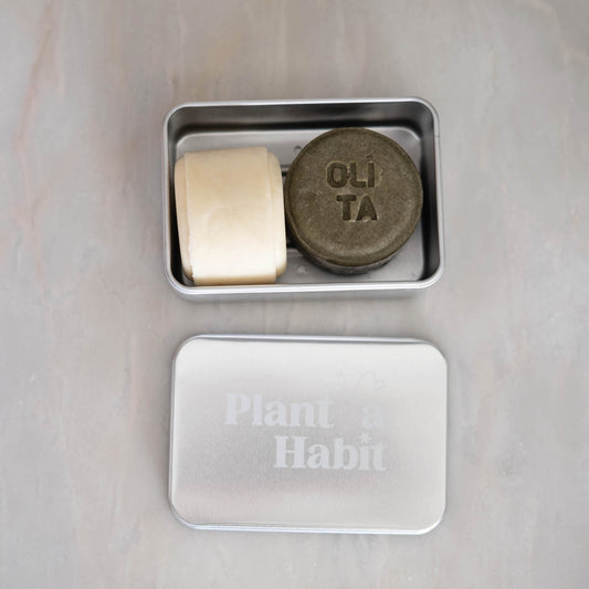 TRAVEL TIN SHAMPOO BAR | 3 PIECE CASE WITH DRIP TRAY