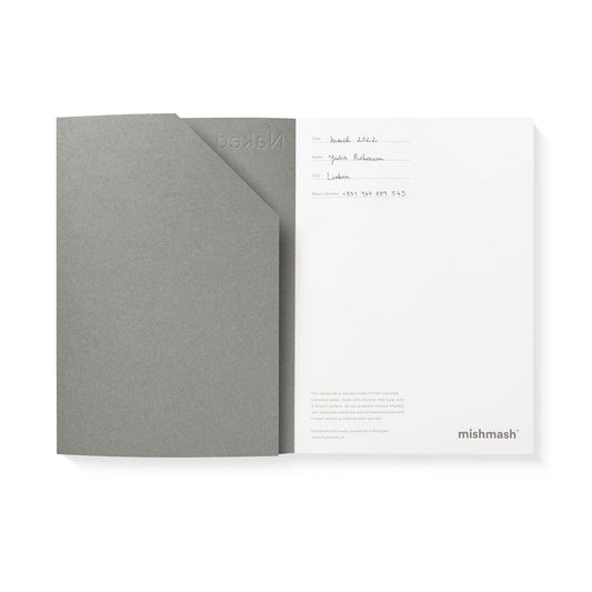 NOTEBOOK NAKED GREY DOTTED